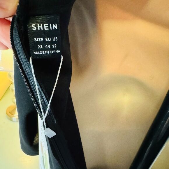 Shein Black Dress NWT size XL, tule around the bottom - Picture 8 of 11